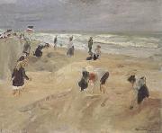 Max Liebermann Beach Seach Scene at Nordwijk (nn02) oil on canvas